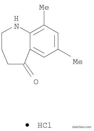 Molecular Structure of 1259393-22-0 (7,9-dimethyl-3,4-dihydro-1H-benzo[b]azepin-5(2H)-one hydrochloride)